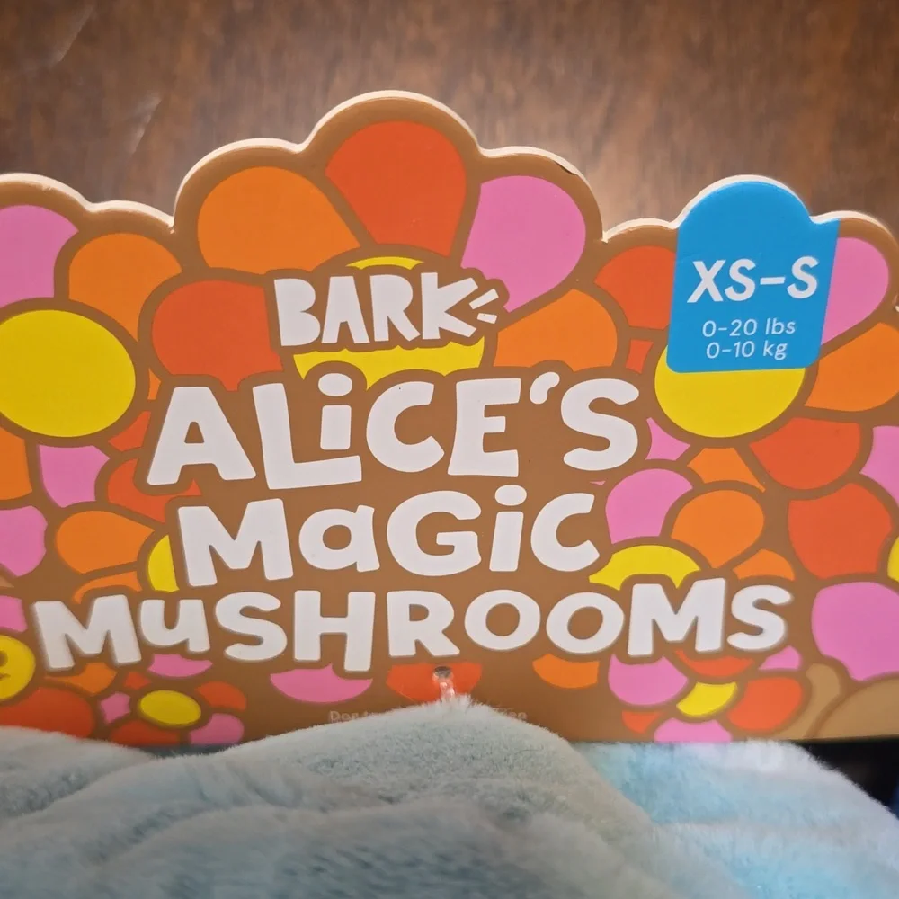 BarkAlices Magic Mushrooms  Red and Blue Dog Toys‎ NWT Size XS-S 0-20 Pounds